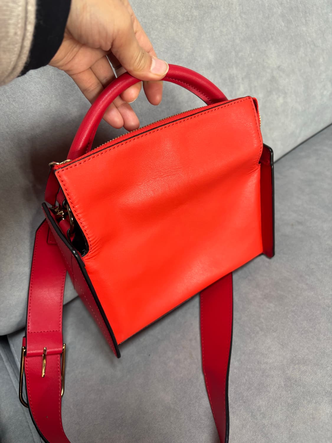 덱케 아코디온 미니 크로스백 레드 상품이미지2