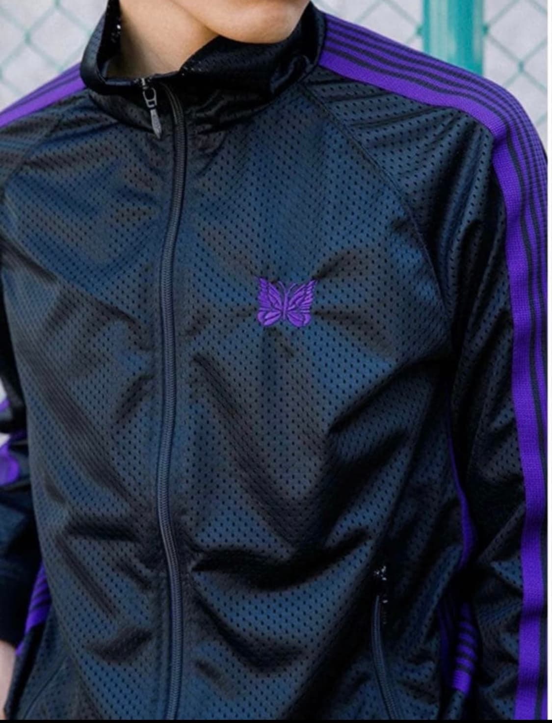 Needles X URBS 트랙 재킷 저지 검정 보라색 어반서치 상품이미지1