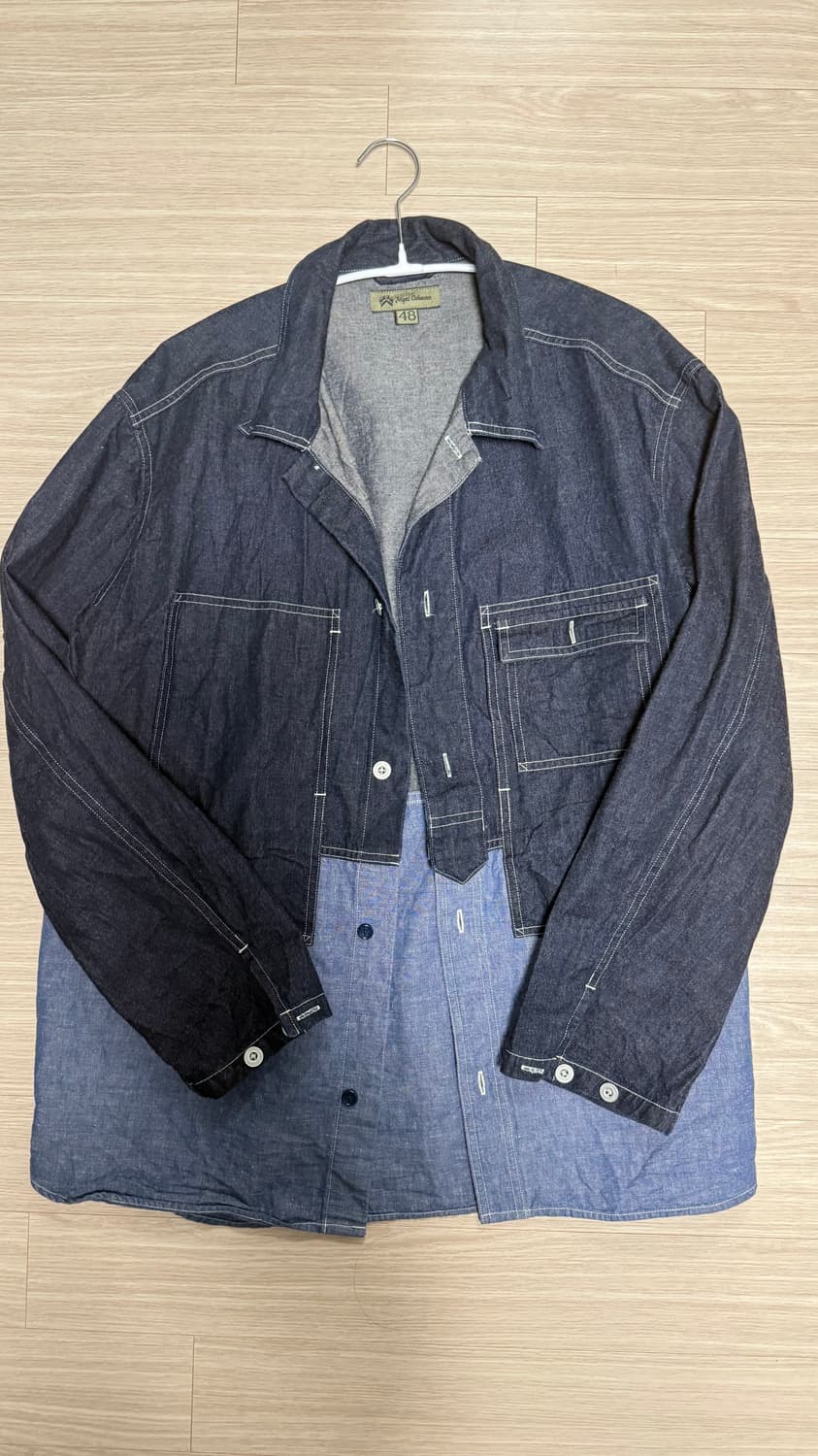 나이젤카본 10oz 데님 타입2 유틸리티 셔츠 46 s사이즈 상품이미지1