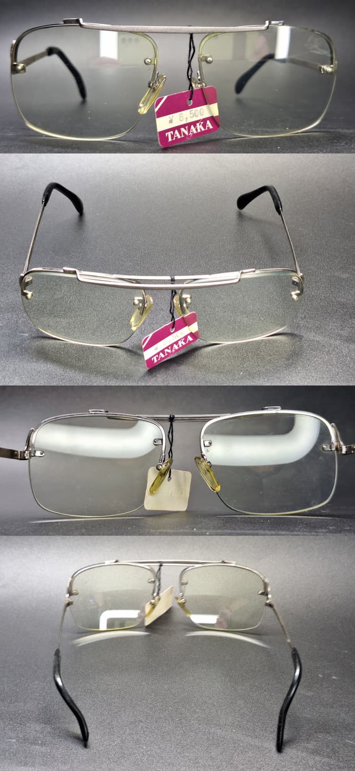 80s 일본제 빈티지 데드스톡 미사용/반무테 선글라스 겸 안경테 고프코어 상품이미지2