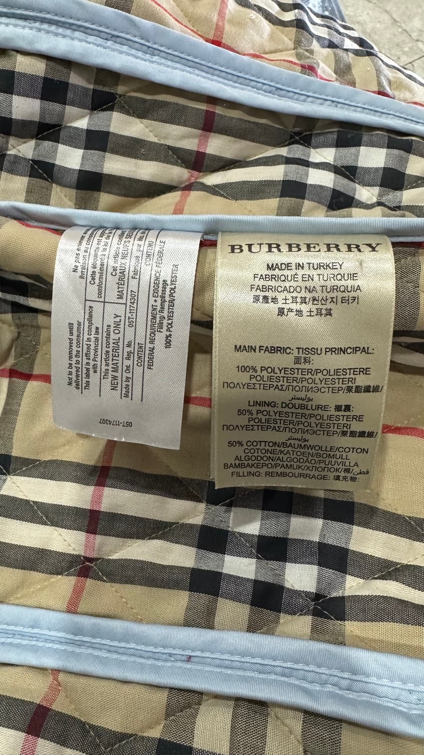 버버리 브릿 하늘색 퀼팅 자켓 L 정품 상품이미지5