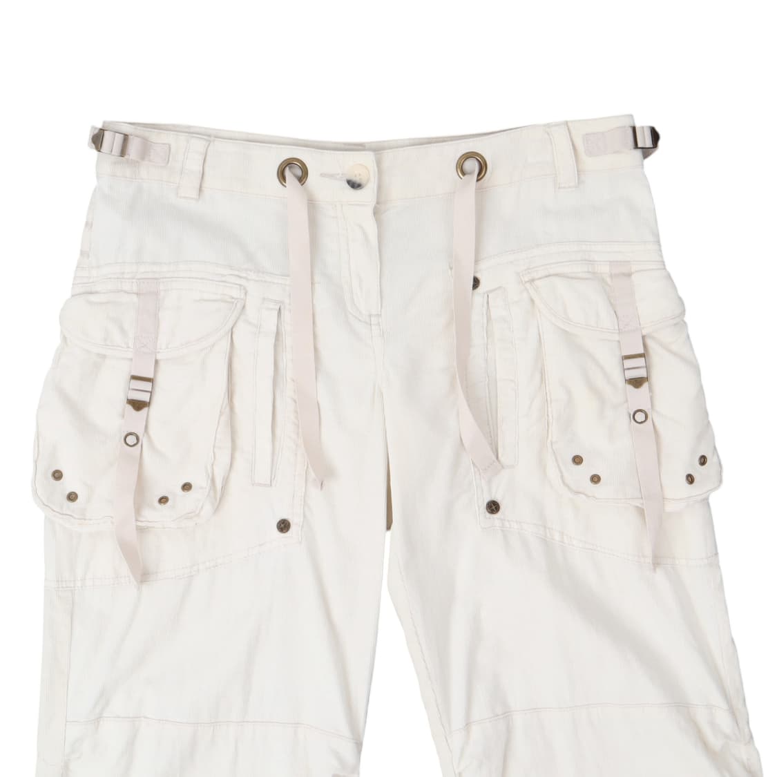 VTG Y2K 화이트 코듀로이 포켓 카고 팬츠 상품이미지2
