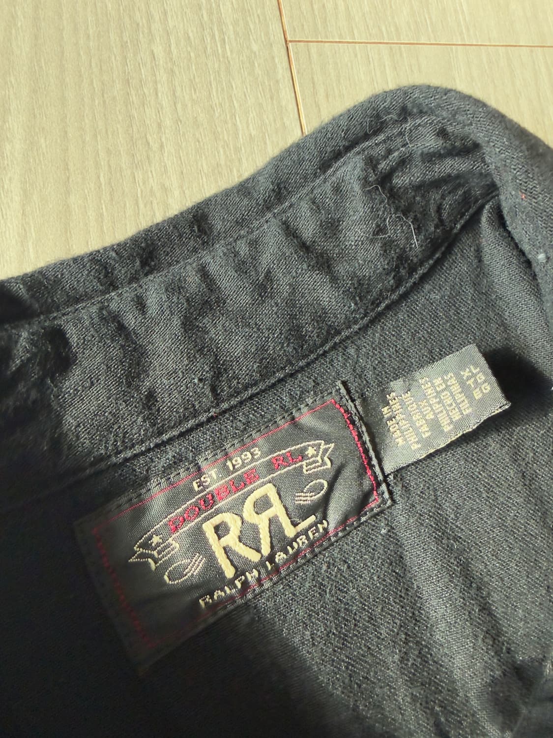 rrl 더블알엘 웨스턴 셔츠 블랙 xl 상품이미지2