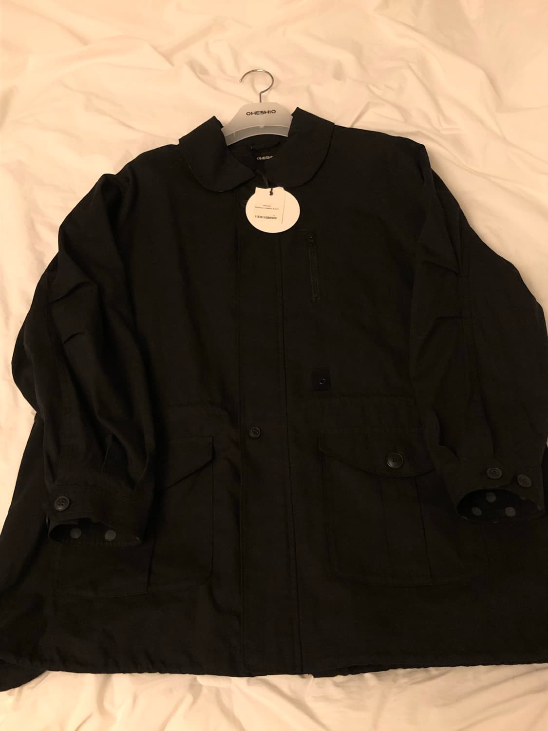 오헤시오 트렌치 카라 점퍼 (black,os size) 상품이미지4