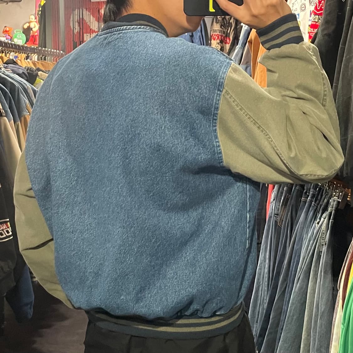 [IM] VTG 빈티지 데님 카키 바시티 자켓 상품이미지8