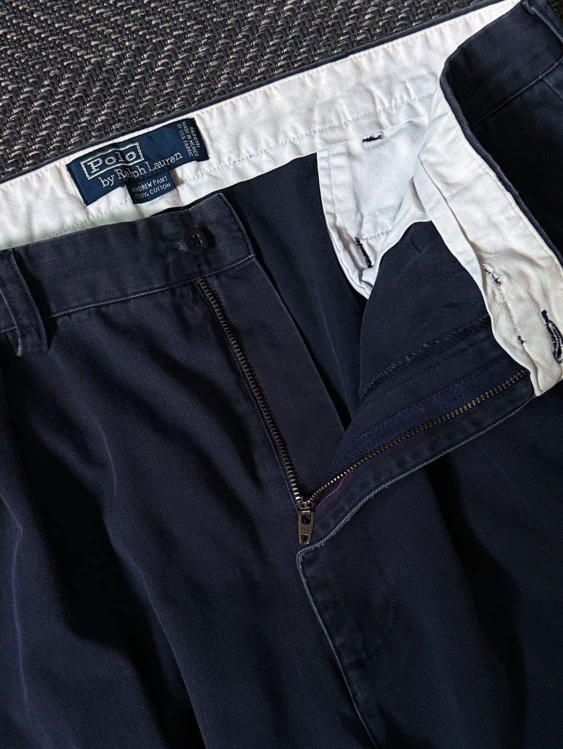 (36) 90s 폴로 랄프로렌 앤드류 더블 플리츠 치노 팬츠 상품이미지3