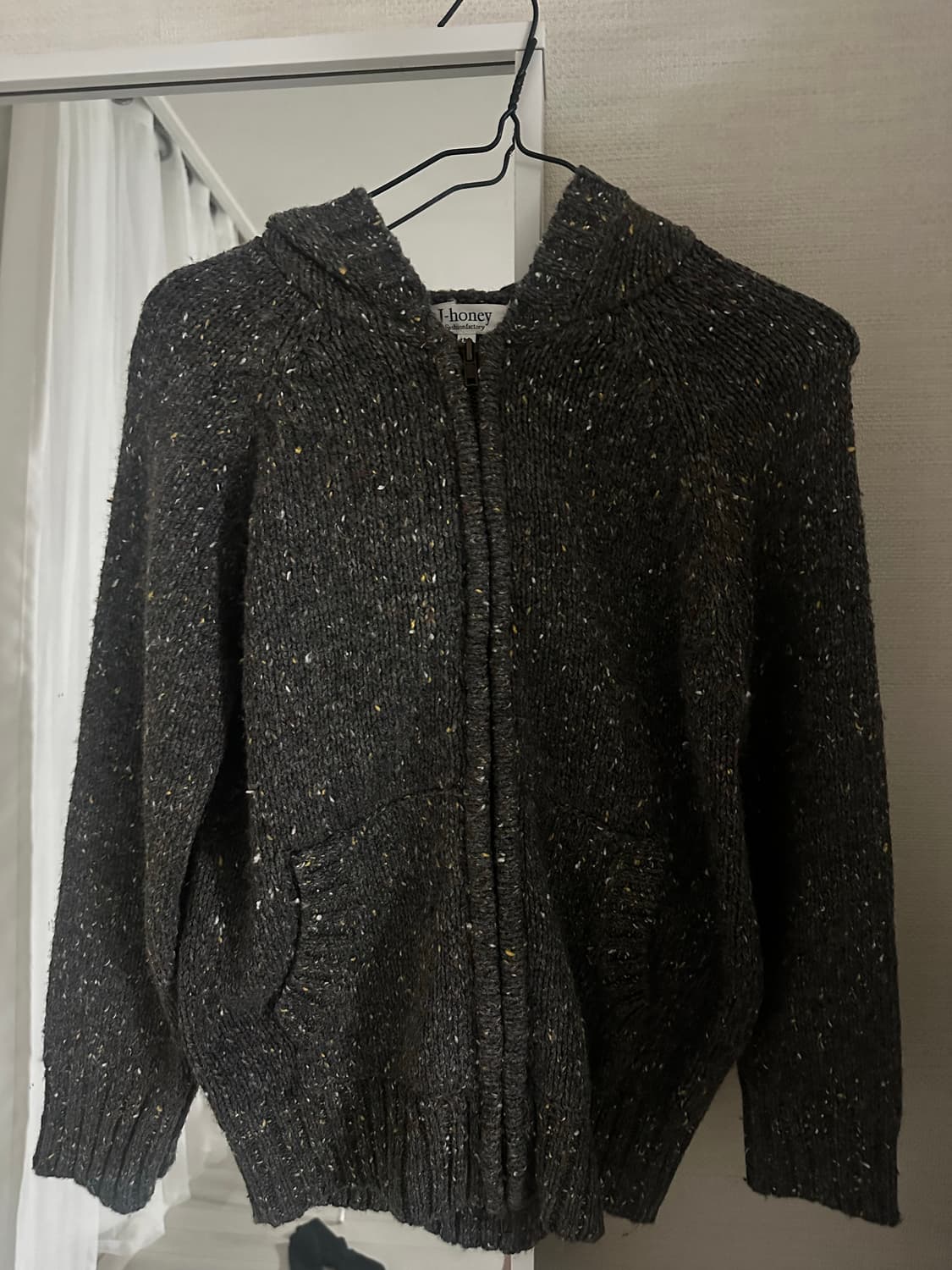 빈티지 니트후드집업 상품이미지1