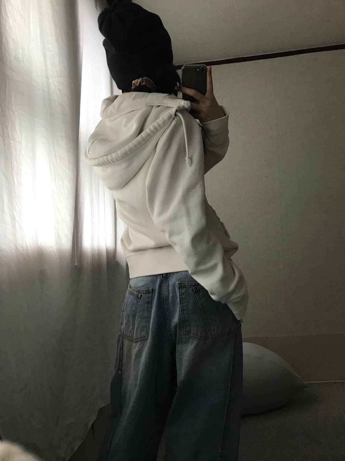 홀리스터 화이트 하이넥 후드집업 상품이미지6