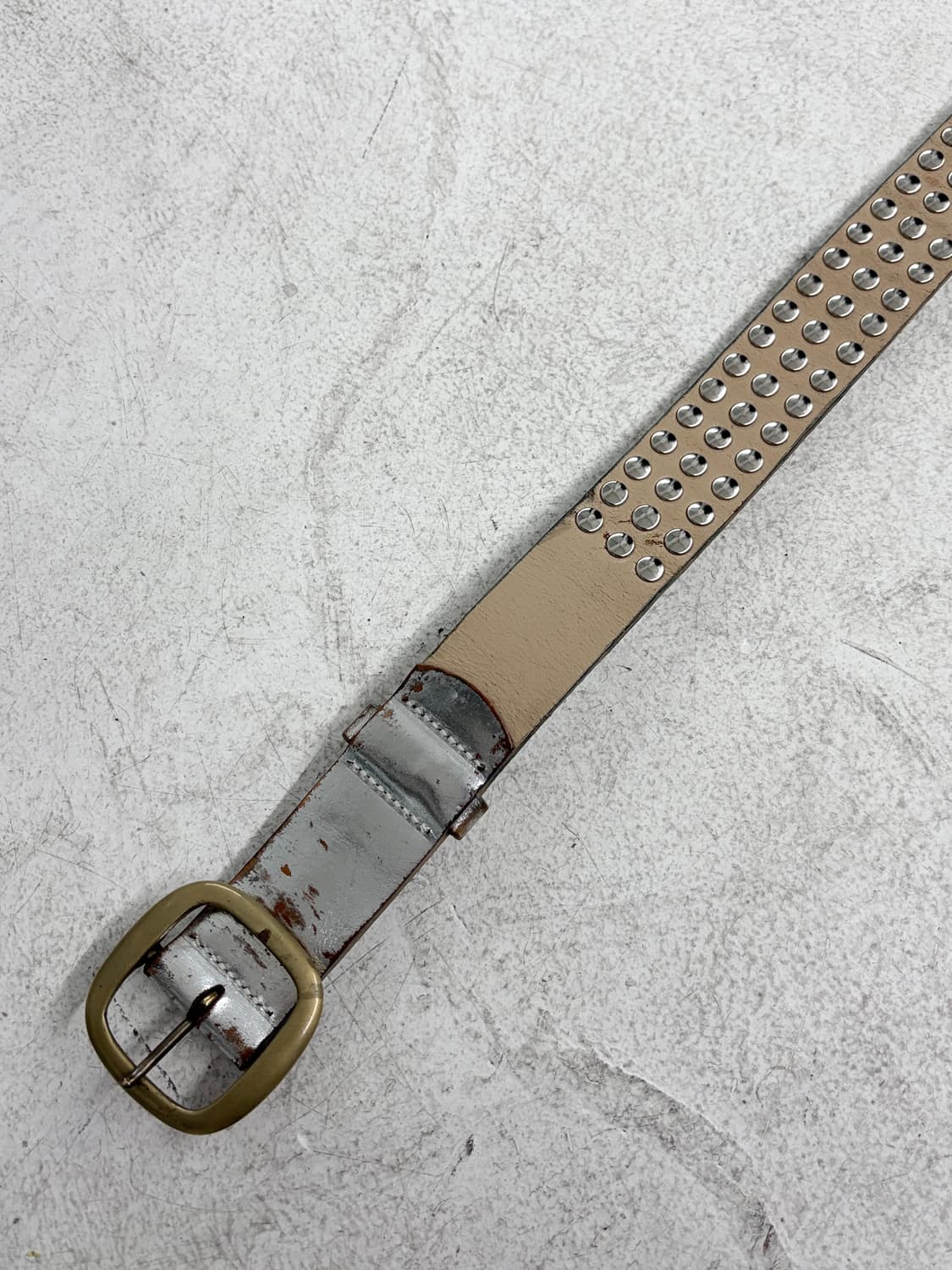 러버보이 스터드 페인팅 레더 벨트 상품이미지4