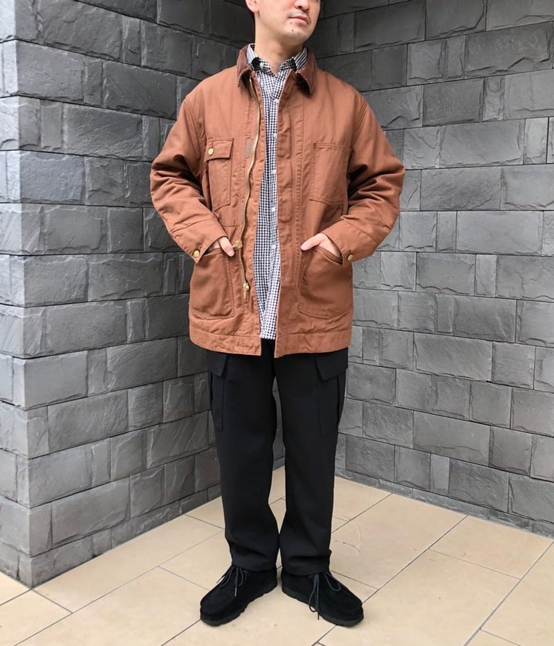 (3)언유즈드 UNUSED 덕 커버올 자켓 (브라운) 워크자켓 상품이미지2