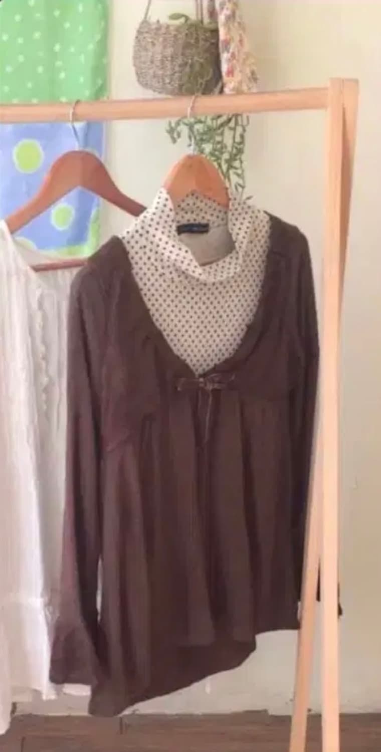 마루빈티지 초코도트 반목 모리걸 니트 상품이미지1