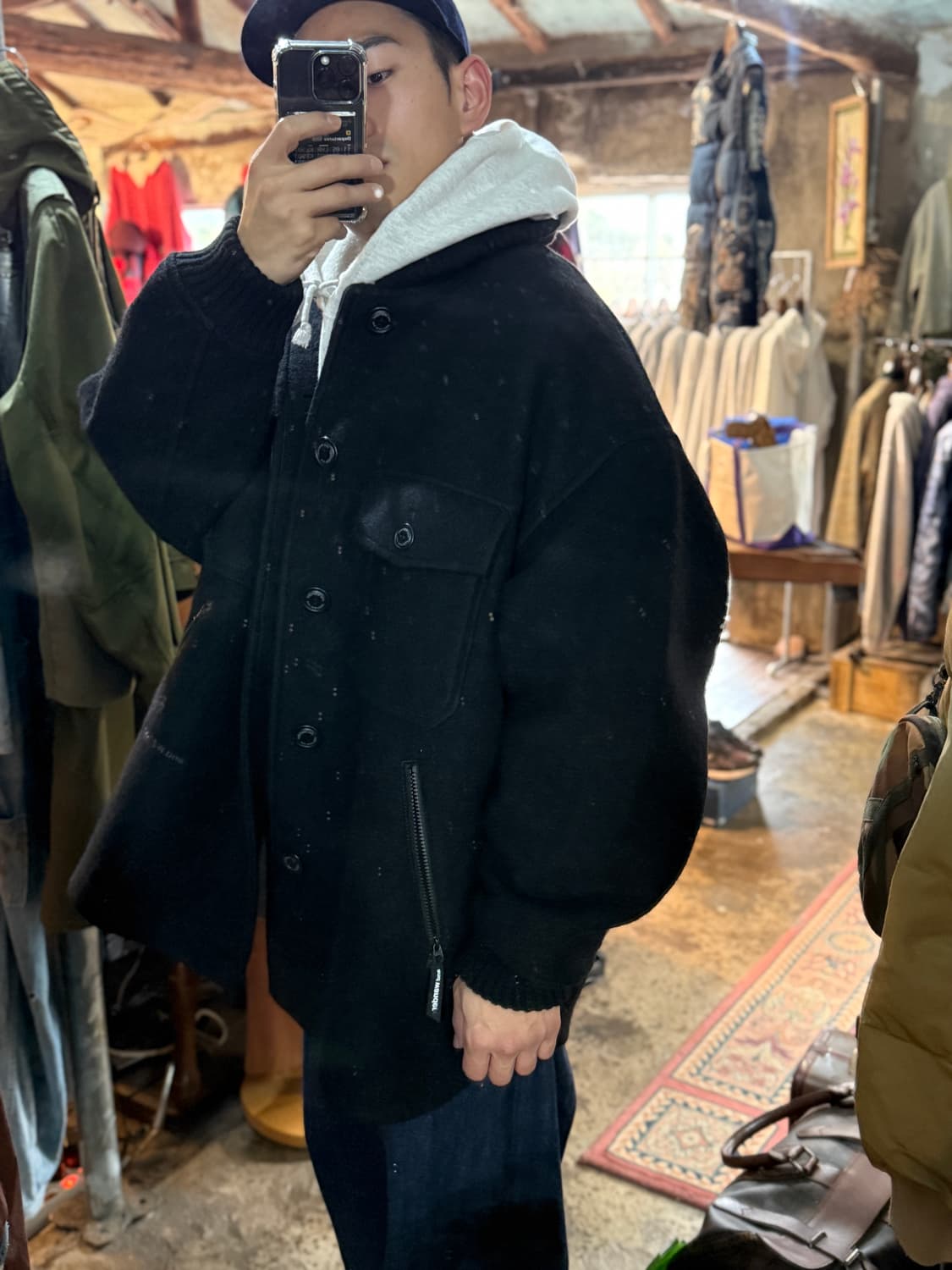 앤드원더 andWonder 울 셔기 블루종 재킷 상품이미지3