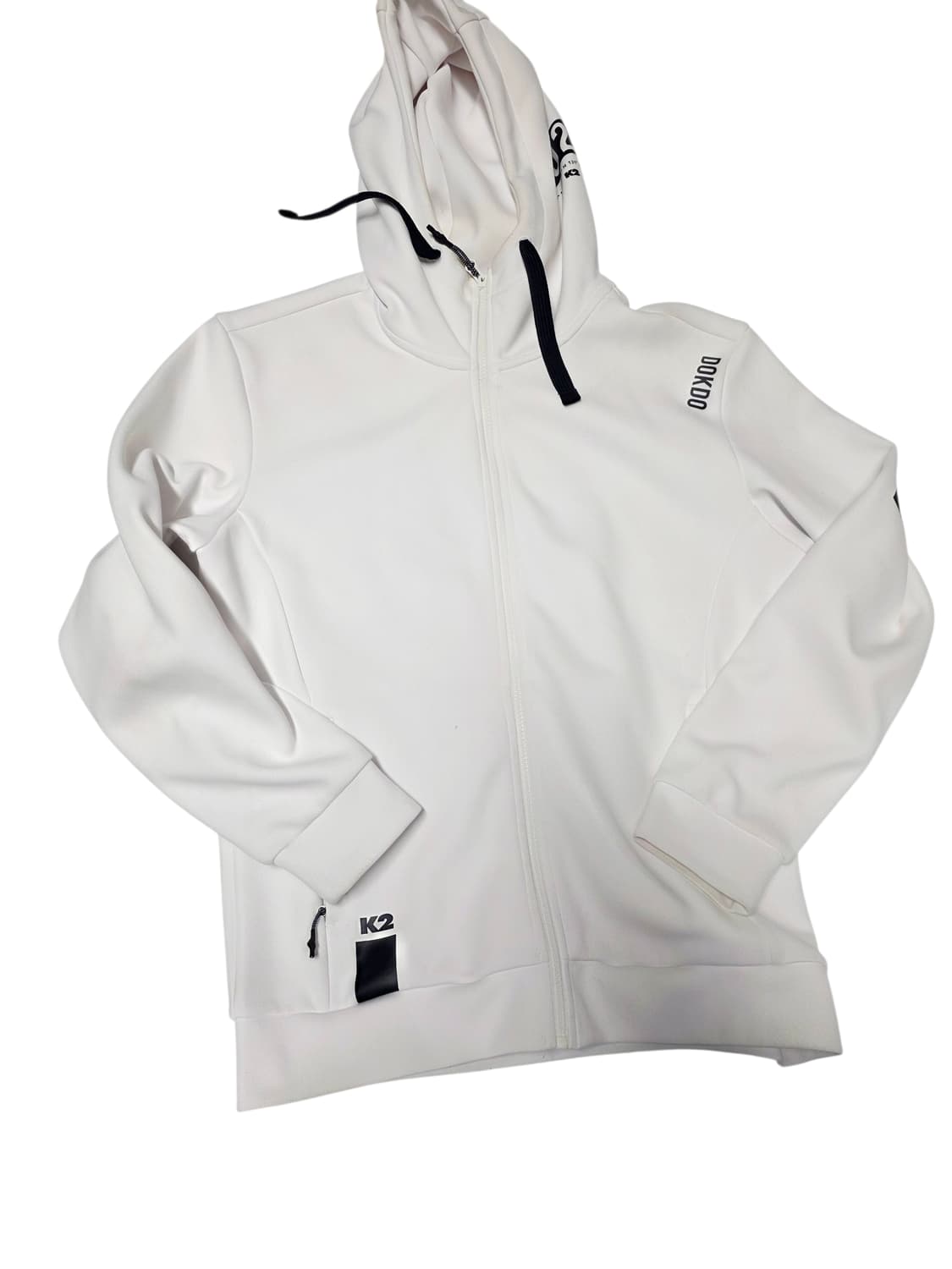 [K2] 한정판 독도 에디션 화이트 블랙 배색 후드 집업 100 (기모X 상품이미지1