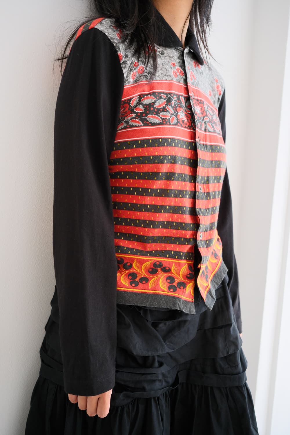 Olive & flower round collar top 상품이미지3