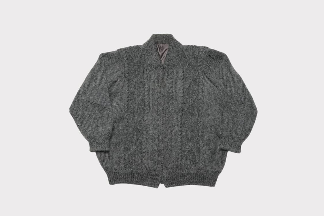 [L] 빈티지 케이블 니트 집업 가디건 상품이미지1