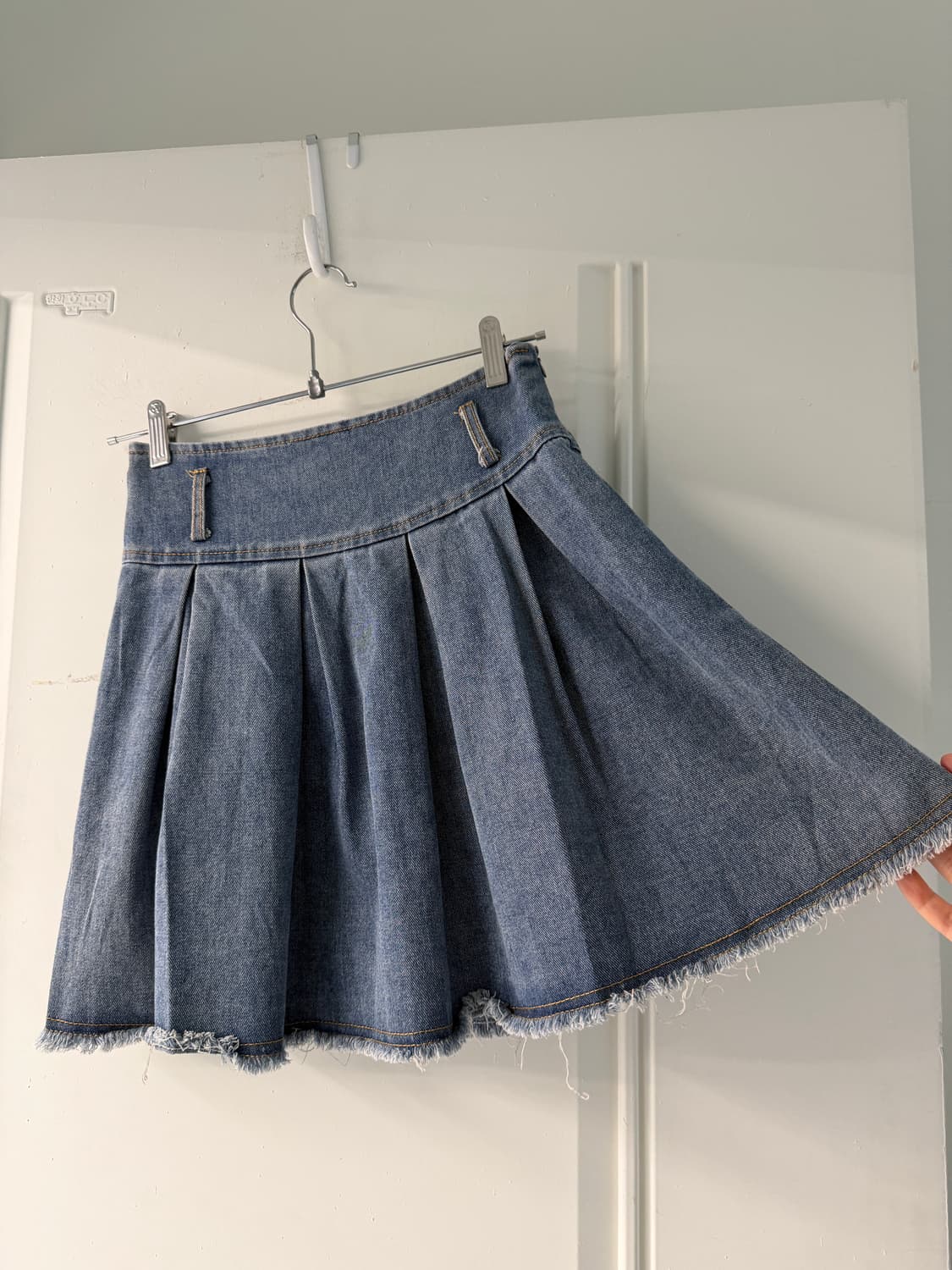 일본빈티지 데님 플리츠 스커츠팬츠 상품이미지9