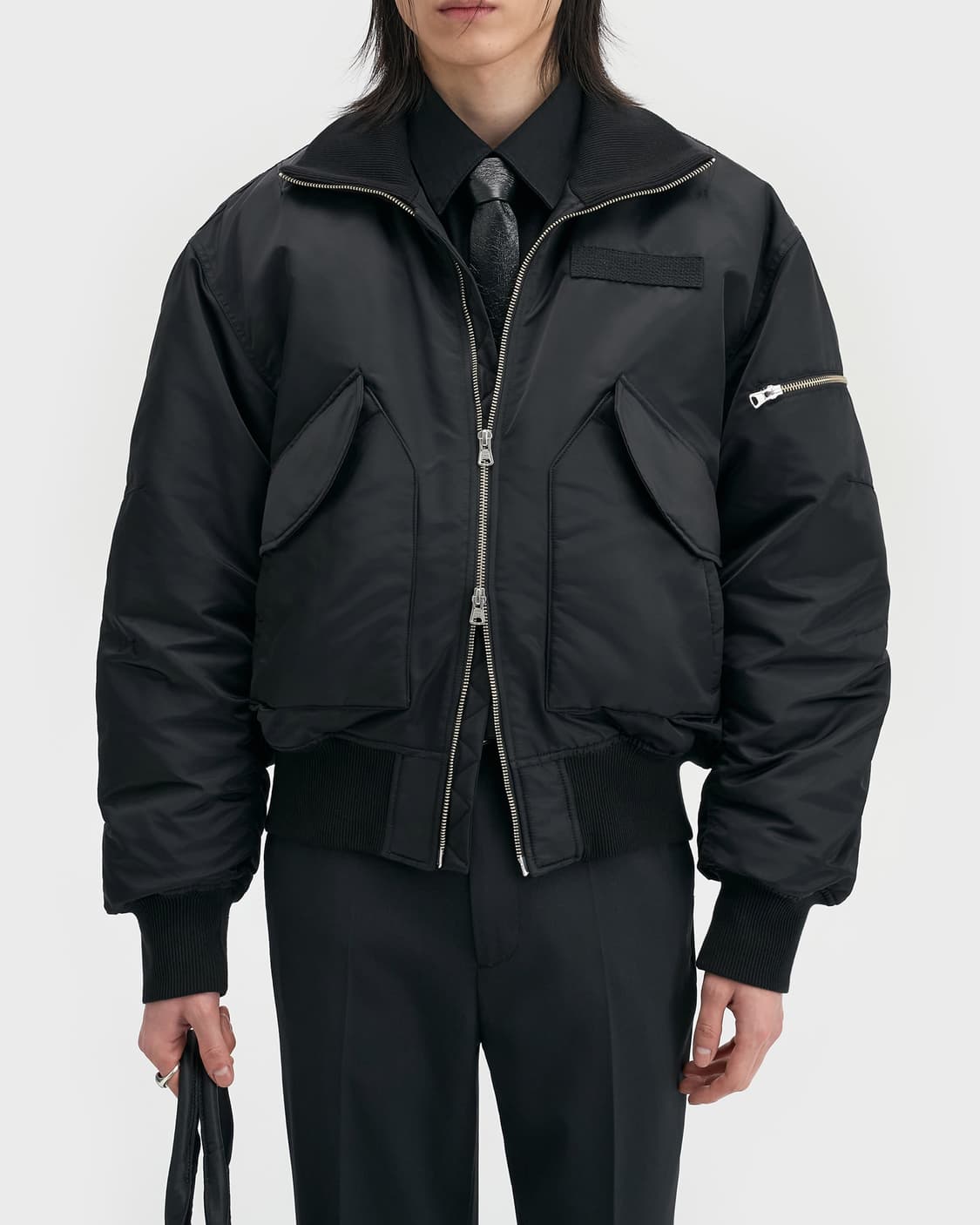 벨리에 랜더 플라이트 자켓 블랙 100 상품이미지2