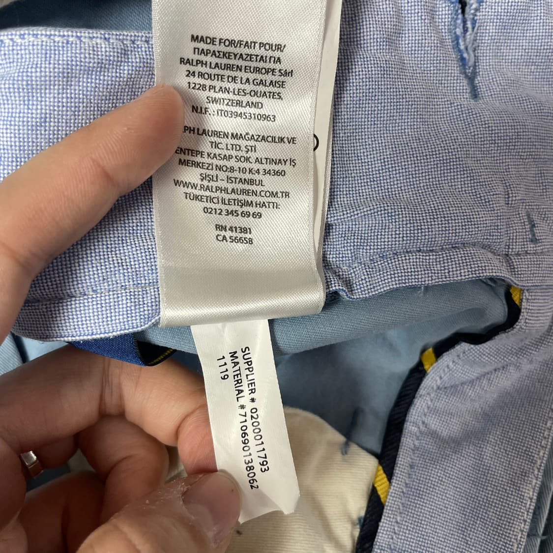 (32) 폴로랄프로렌 네이비 로고 블루 슬림핏 치노 팬츠 상품이미지9