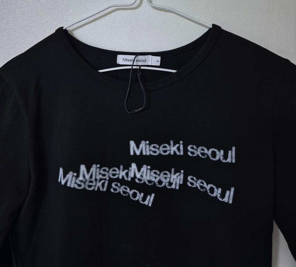 미세키서울 더스트 로고 7부 티셔츠 블랙 상품이미지2