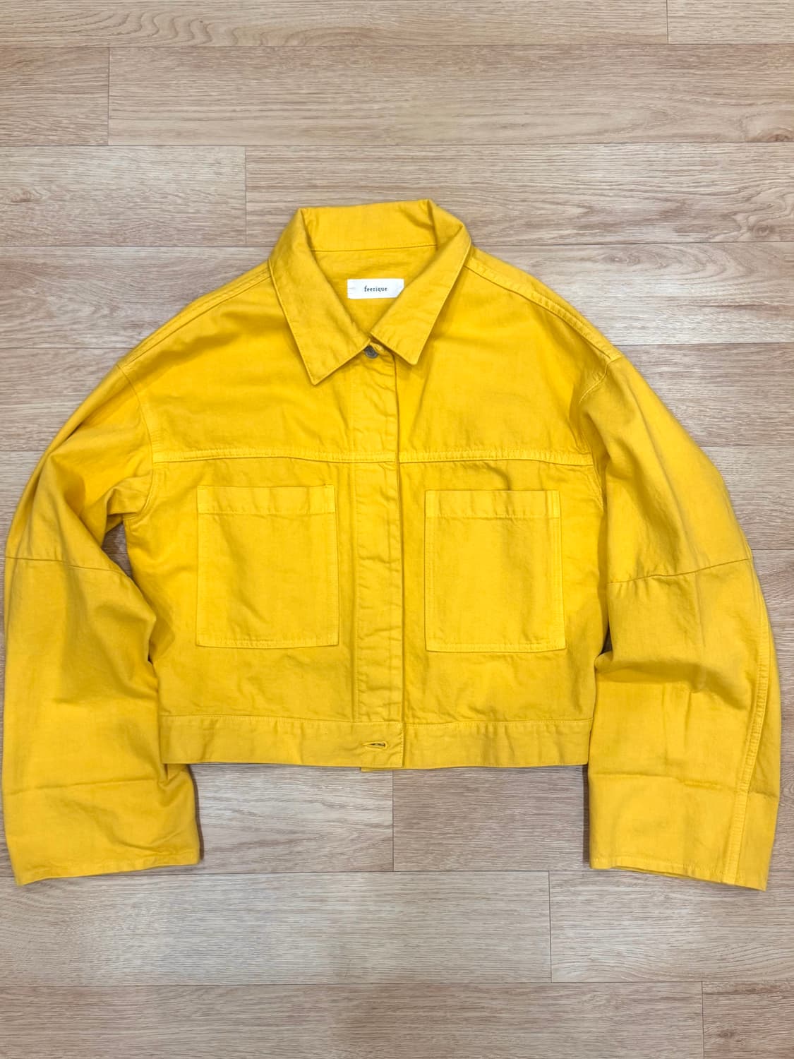 feerique 옐로우 크롭 자켓 (일본 생산 / 코튼 100%) 상품이미지1