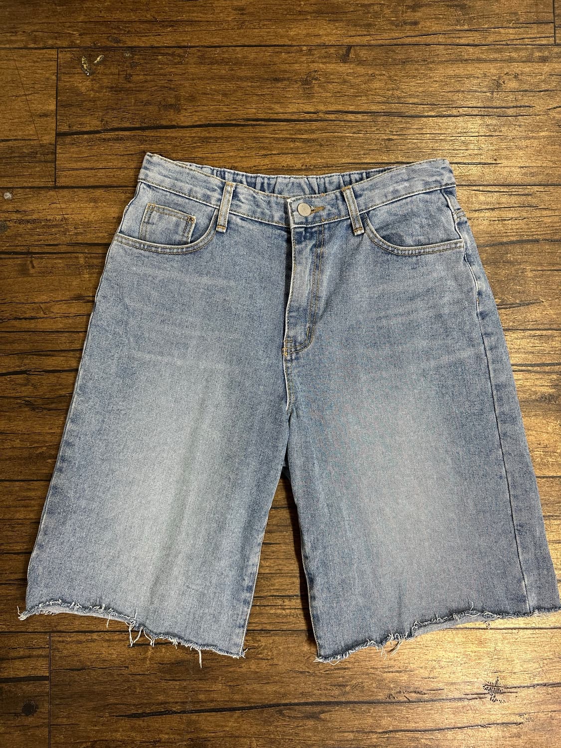 CALIN 리미티드 칼린 연청 데님 컷팅 반바지 28 상품이미지1