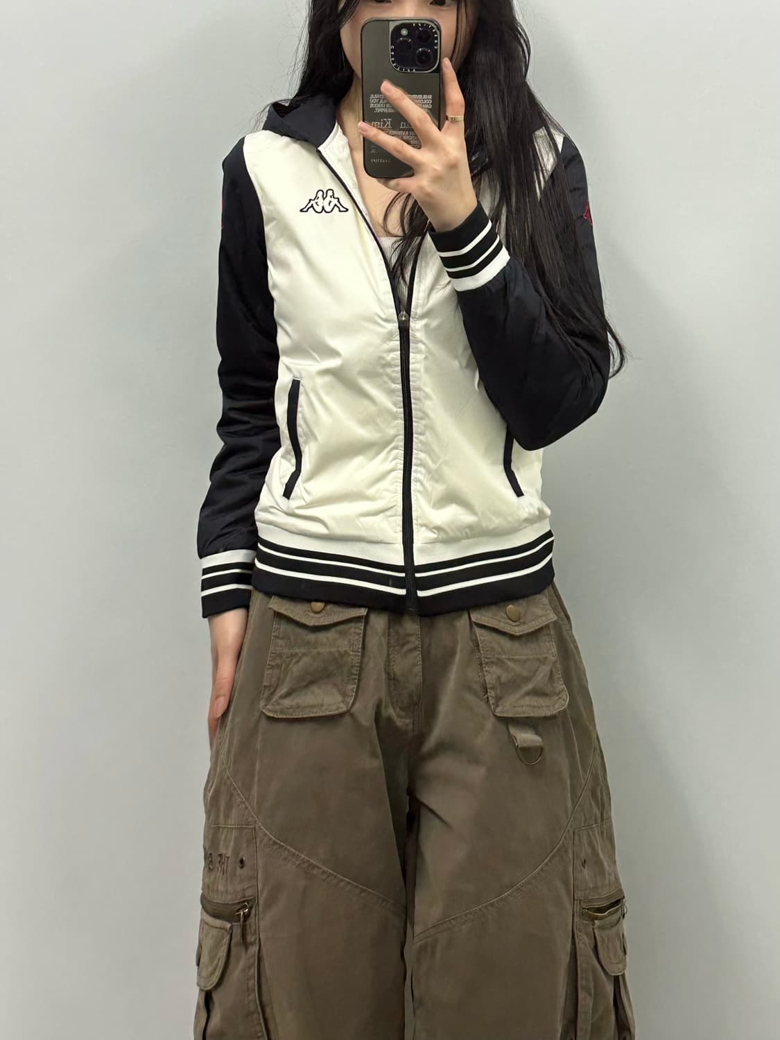 카파 y2k 와투케 나그랑 오래오 배색 후드자켓 상품이미지1