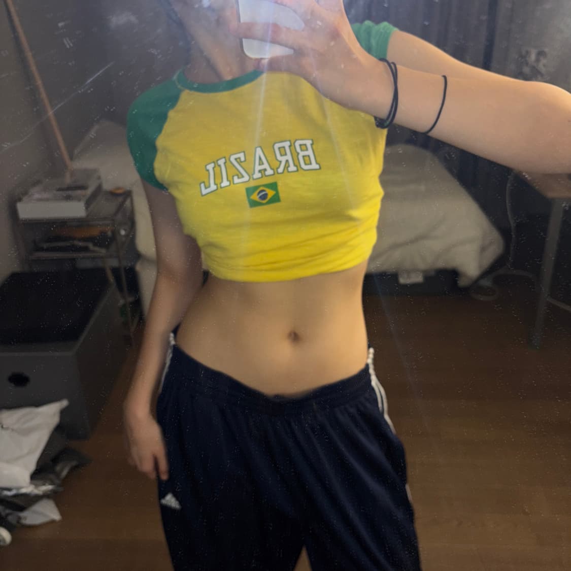 브라질 반팔 티 슬리브리스 래글런핏 자라 상품이미지2