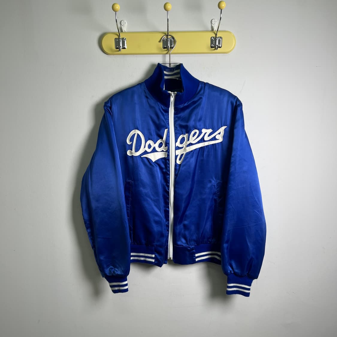 70's LA 다저스 블루 새틴 블루종 점퍼 XS 상품이미지1