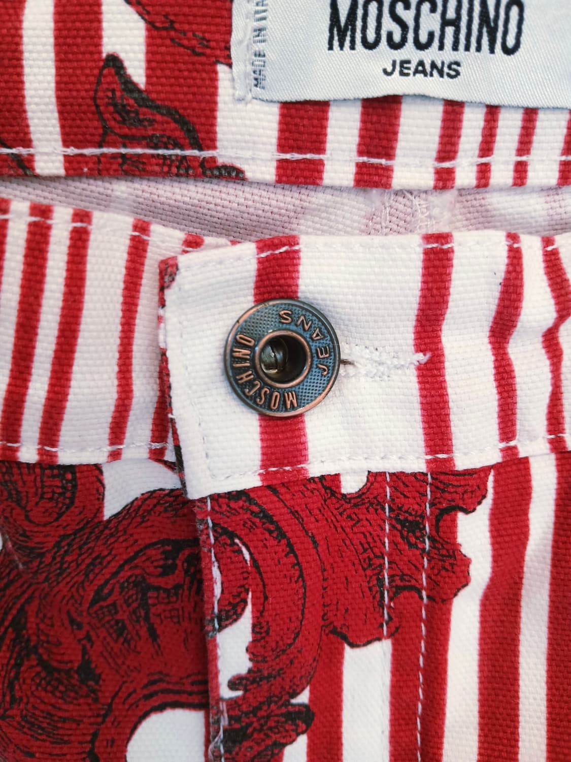 모스키노 진스 바로크 오너먼트 스트라이프 팬츠 Made in Italy 상품이미지4