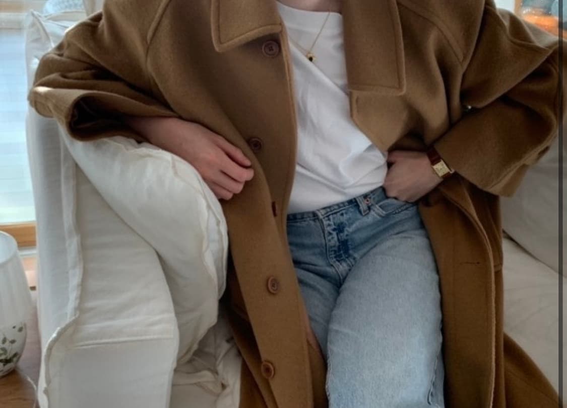 MONE  리본빛 맨하탄 카멜 코트 상품이미지2