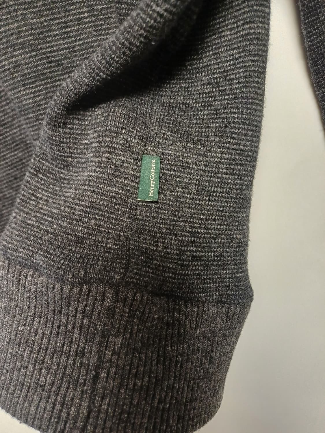 헨리코튼 남성 하프버튼 하이넥 니트 L(100) - 차콜 상품이미지4
