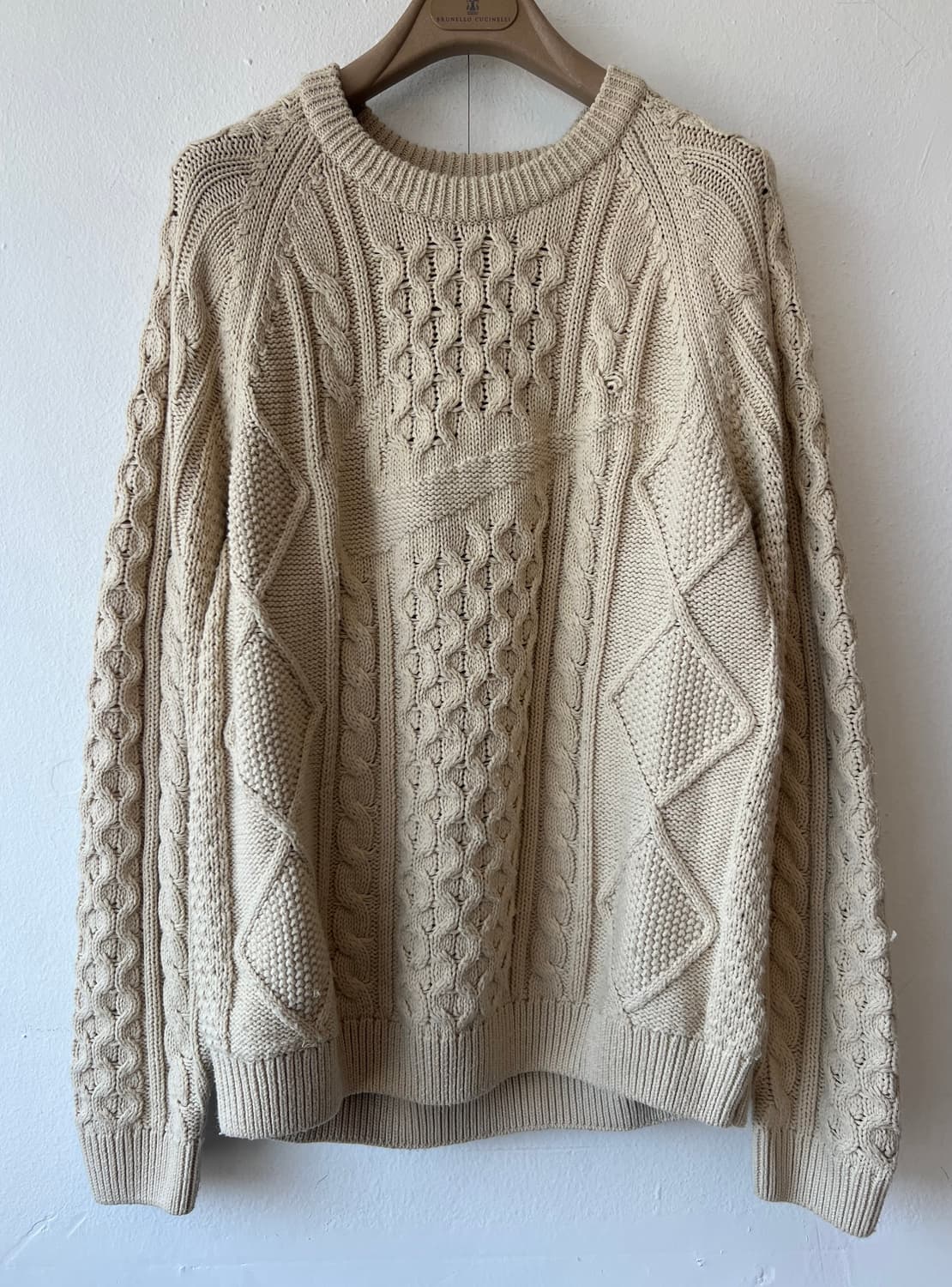 나이키 남여공용 아이보리 라운드 케이블니트
 상품이미지1