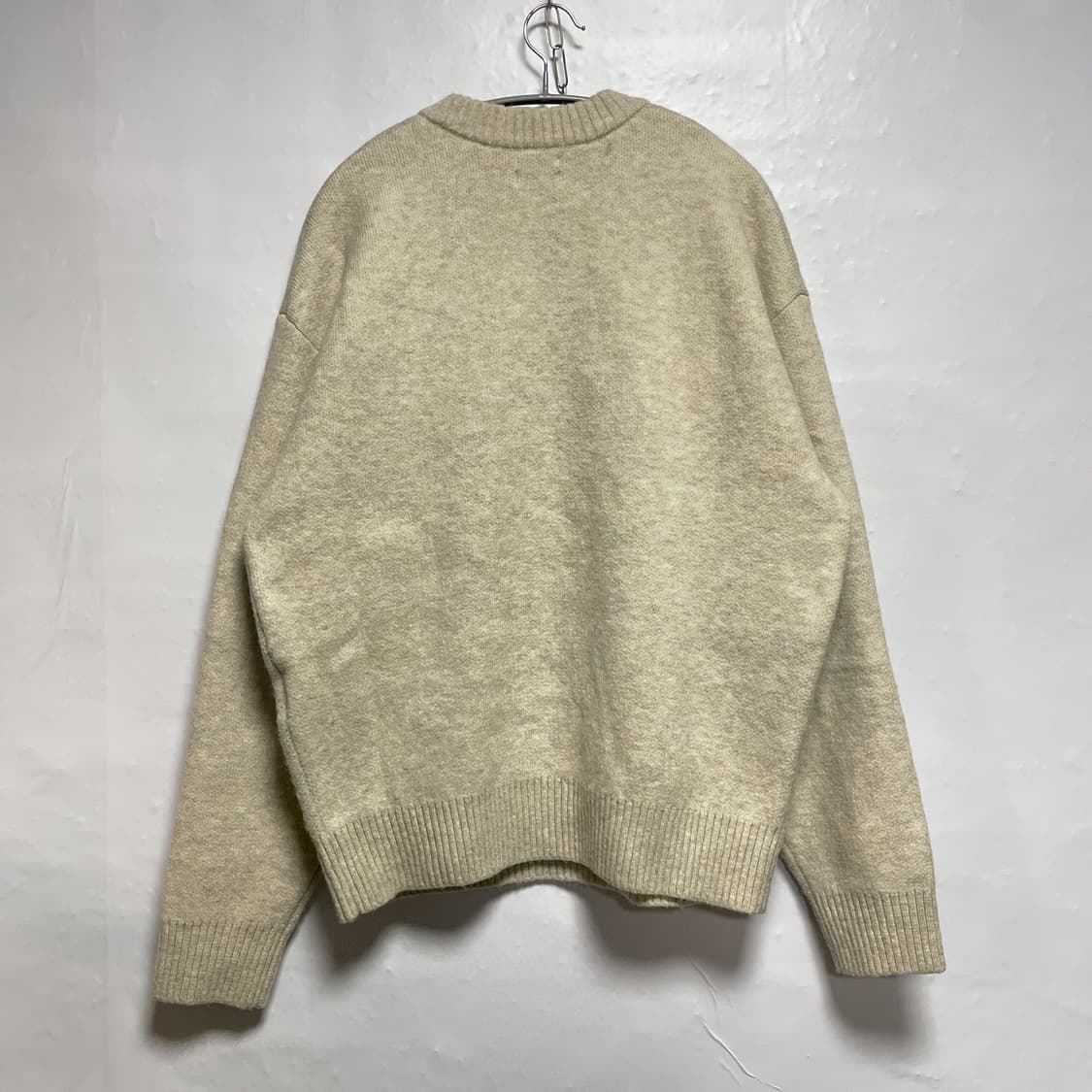 Lee 리 부클 빅 트위치 로고 니트 베이지 M 상품이미지8