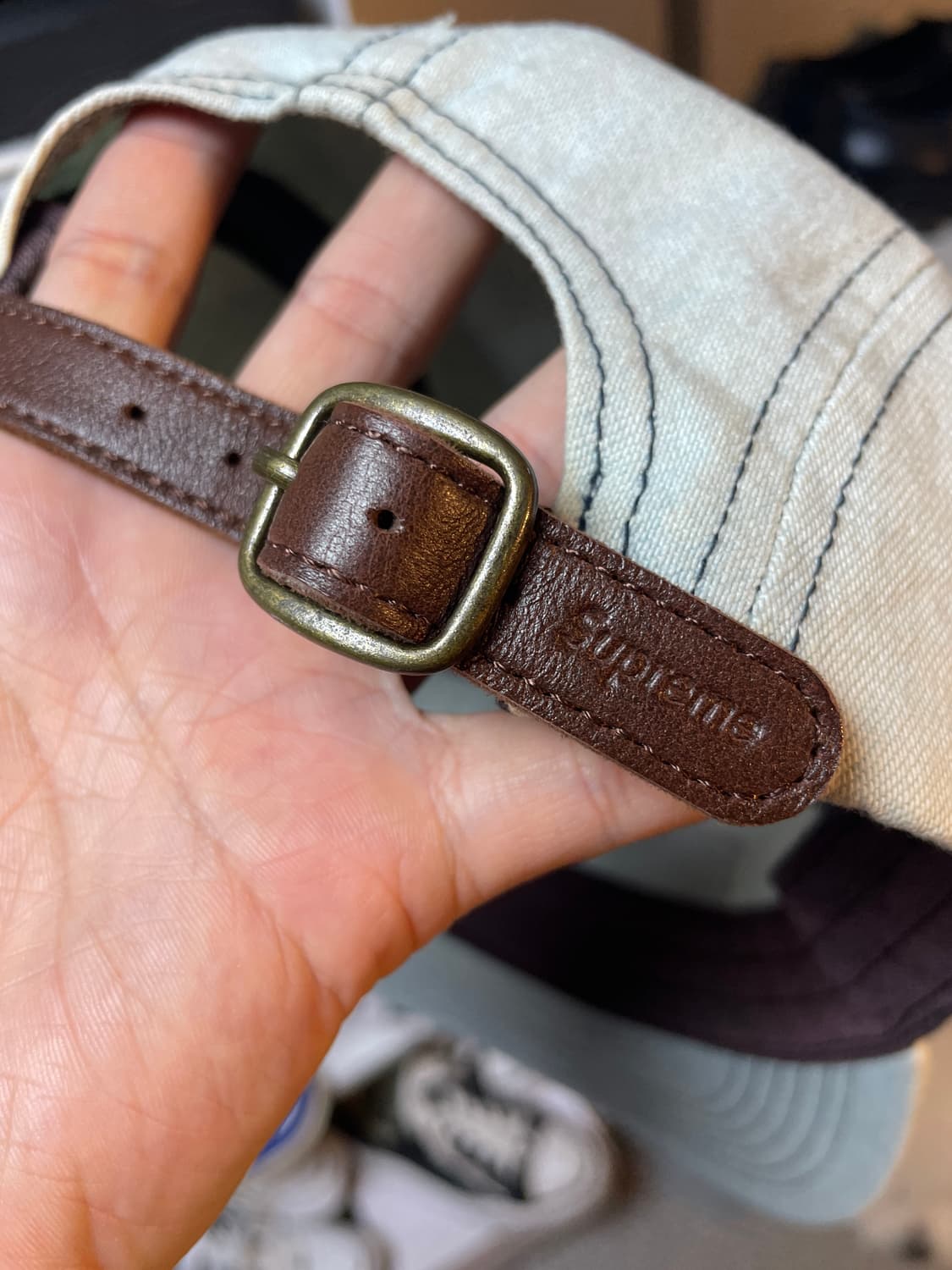 슈프림 데님 캠프캡 연청 착샷 ㅇ  상품이미지6