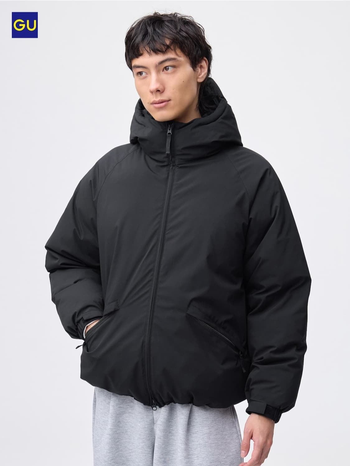 유니클로 GU 웜패디드 파카 블랙 s 상품이미지1