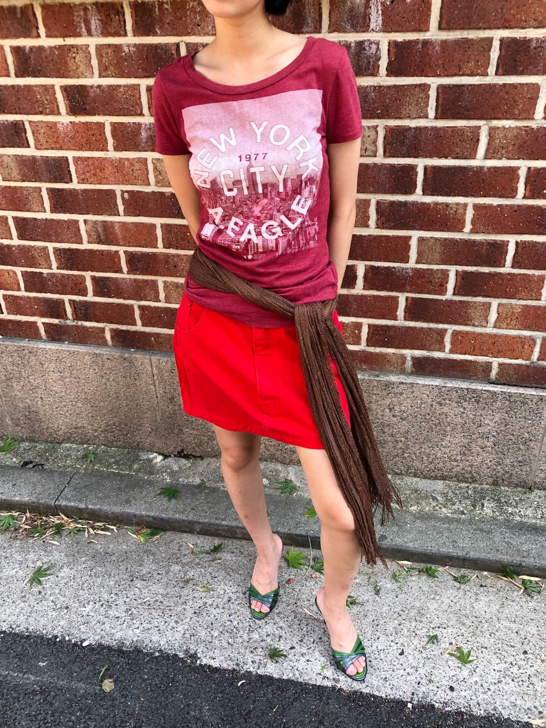 pelle pelle red mini skirt  상품이미지4
