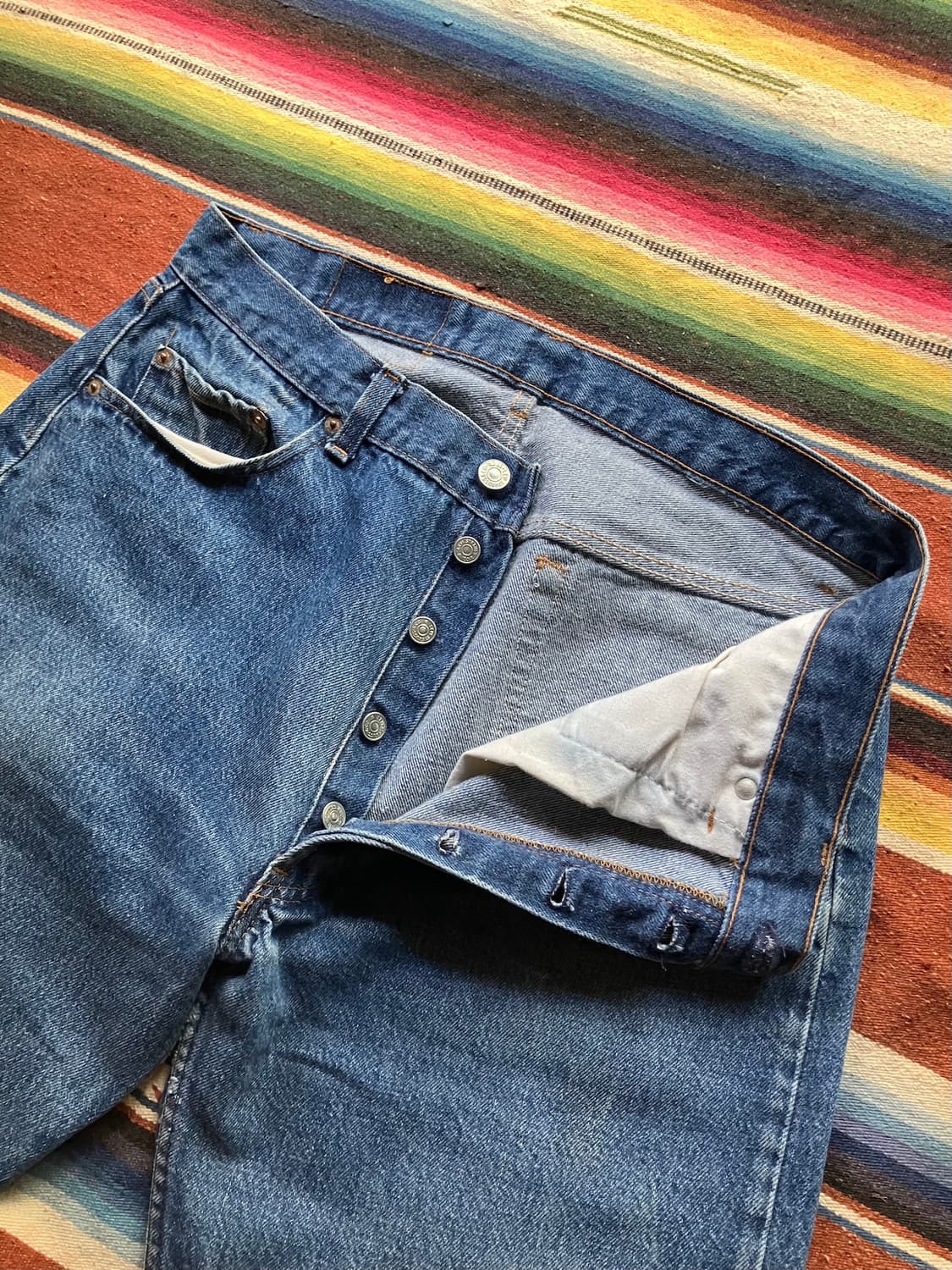 80s USA 빈티지 리바이스 501 데님 팬츠 상품이미지4