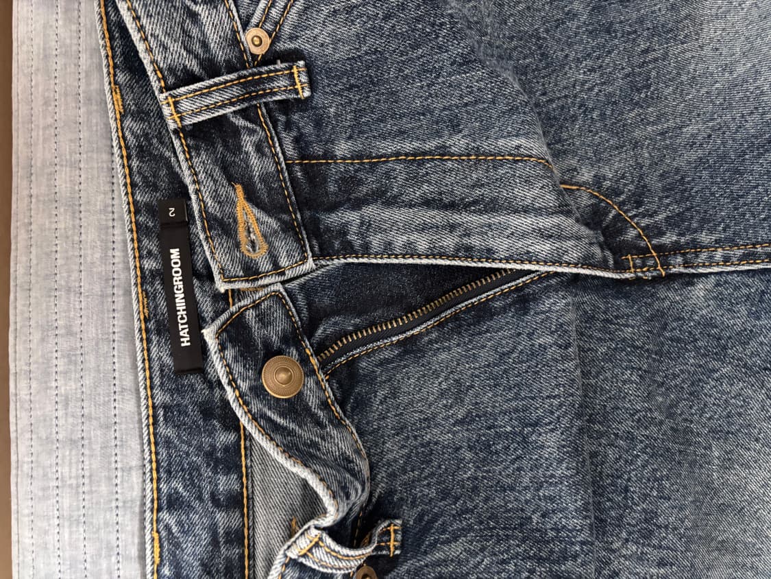 해칭룸 와이드 커브진 블루 2사이즈 상품이미지2