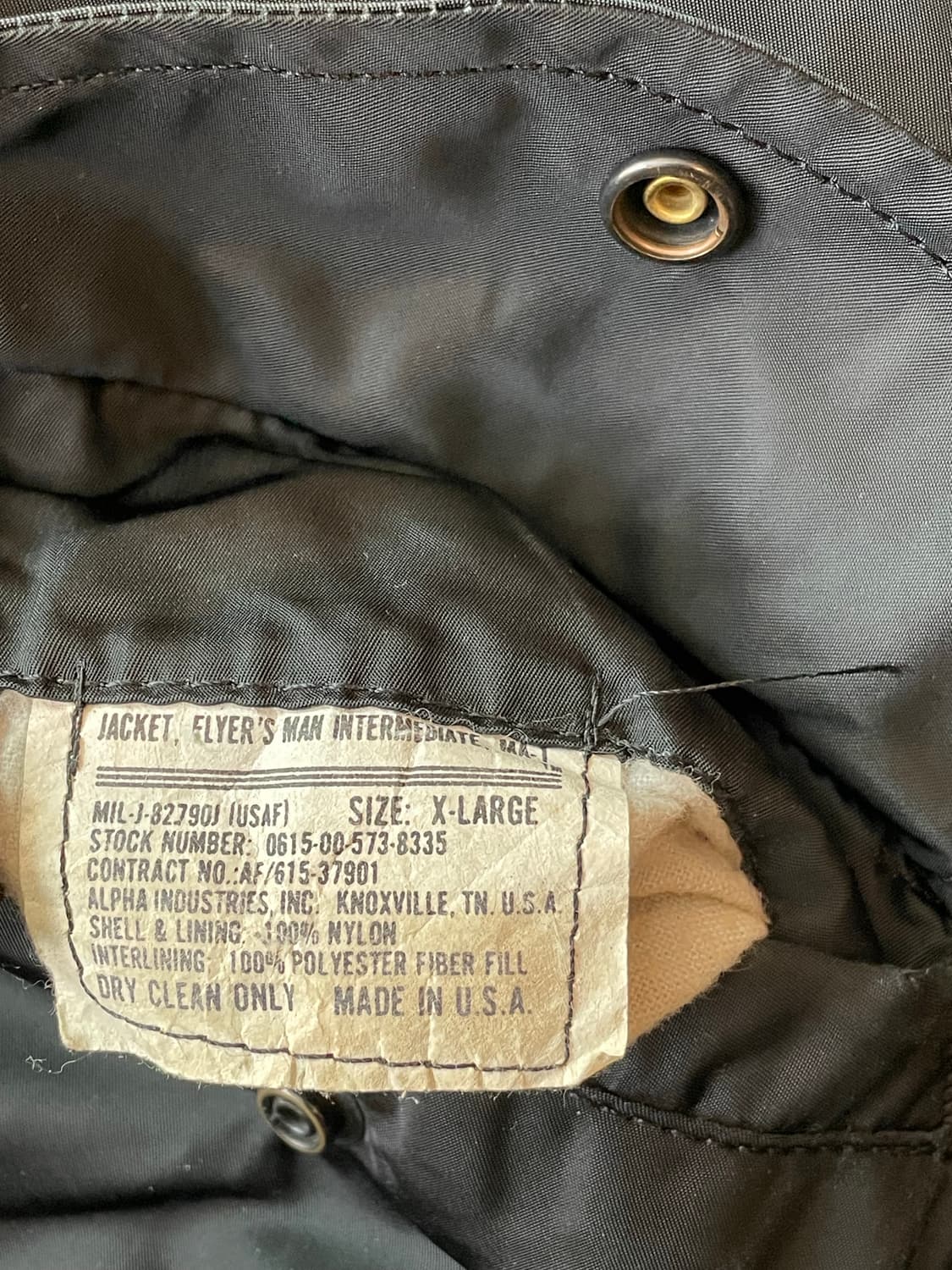 80-90s 빈티지 알파인더스트리 made in usa ma-1 자켓 상품이미지5