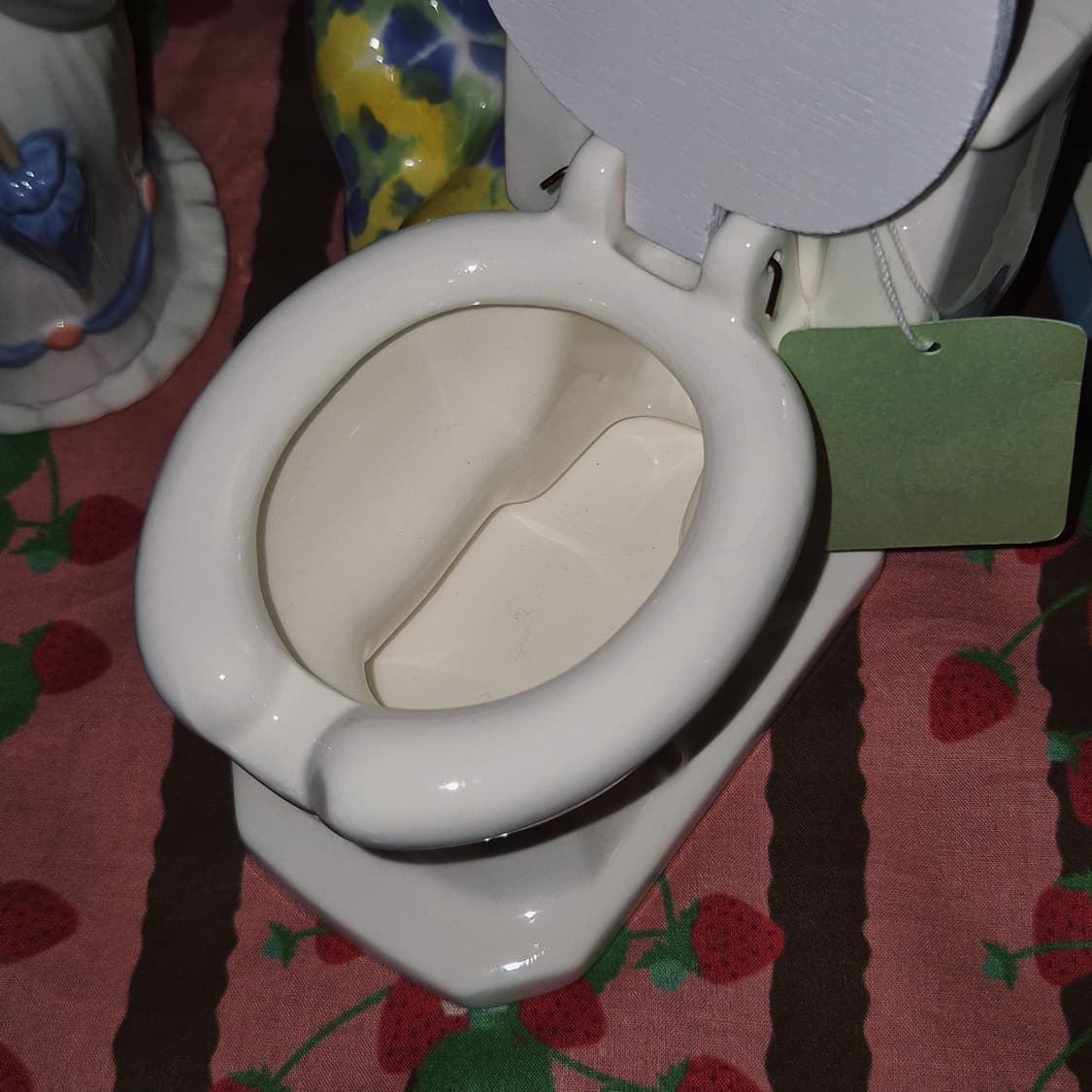 80s 산코 레트로 도자기 변기 재떨이 홀더 상품이미지7