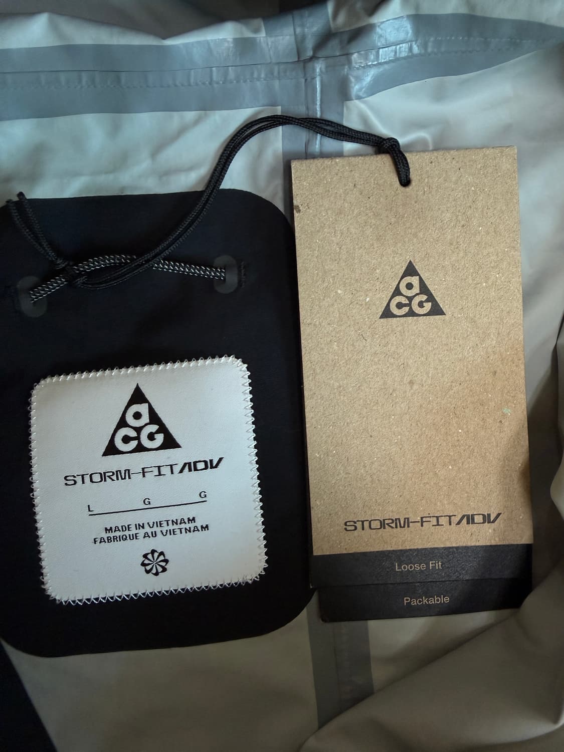 [L] 나이키 acg 모르포 adv 스톰핏 레인 자켓 바람막이 블랙 상품이미지3