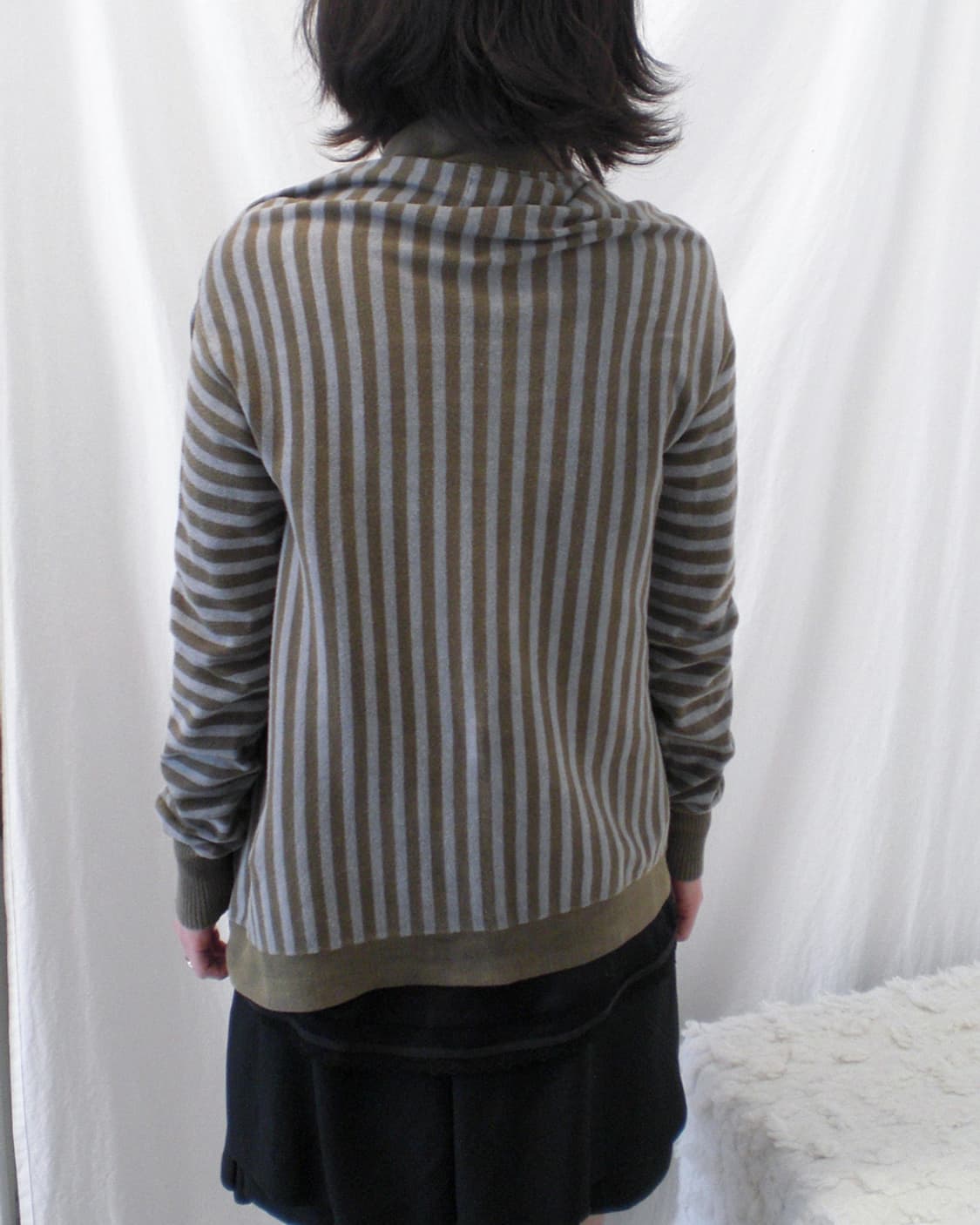 DIESEL asymmetric stripe draped cardigan 상품이미지4