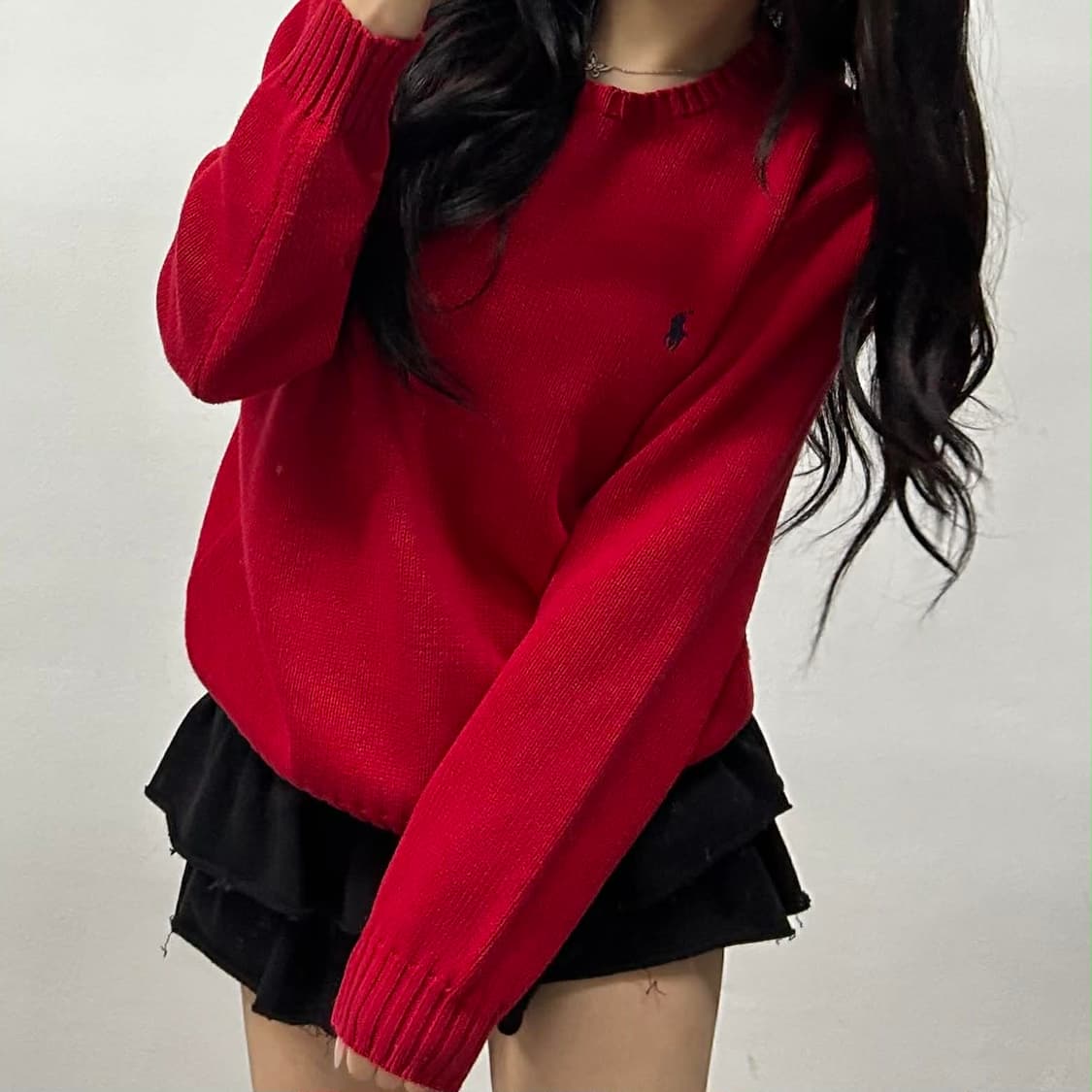 폴로 랄프로렌 신형 라벨 코튼 크루넥 니트(M) 상품이미지4