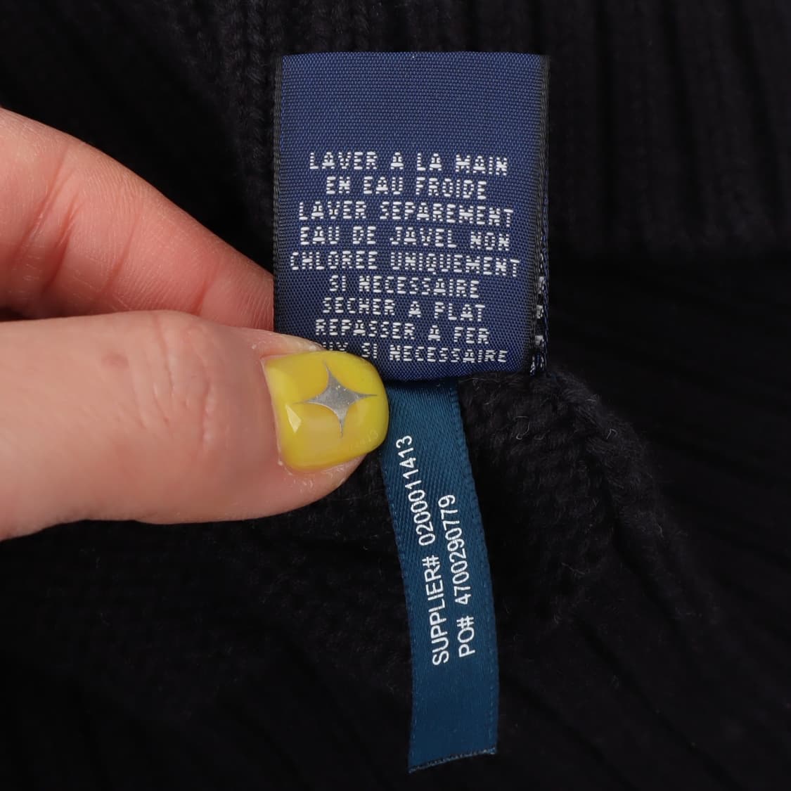 폴로 랄프로렌 블랙 코튼 숄카라 니트 상품이미지10