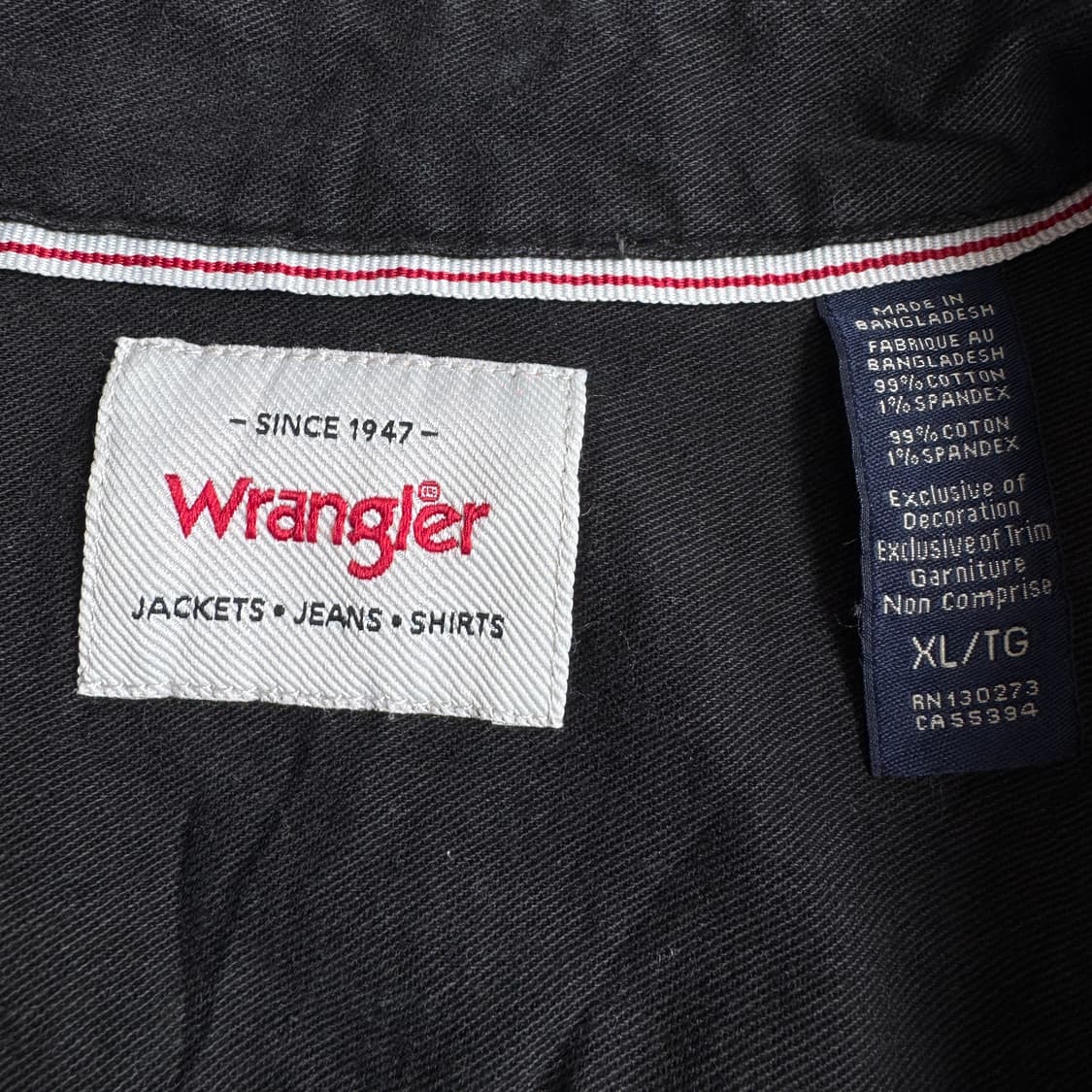 랭글러 웨스턴 데님 셔츠 블랙 상품이미지6