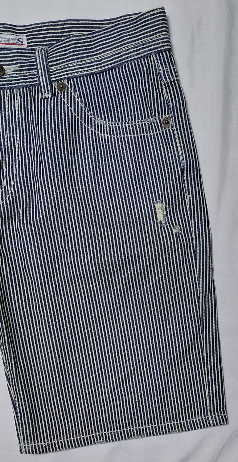 [27-28] DAILY TOPICS 히코리 스트라이프 워크웨어 반바지 상품이미지4