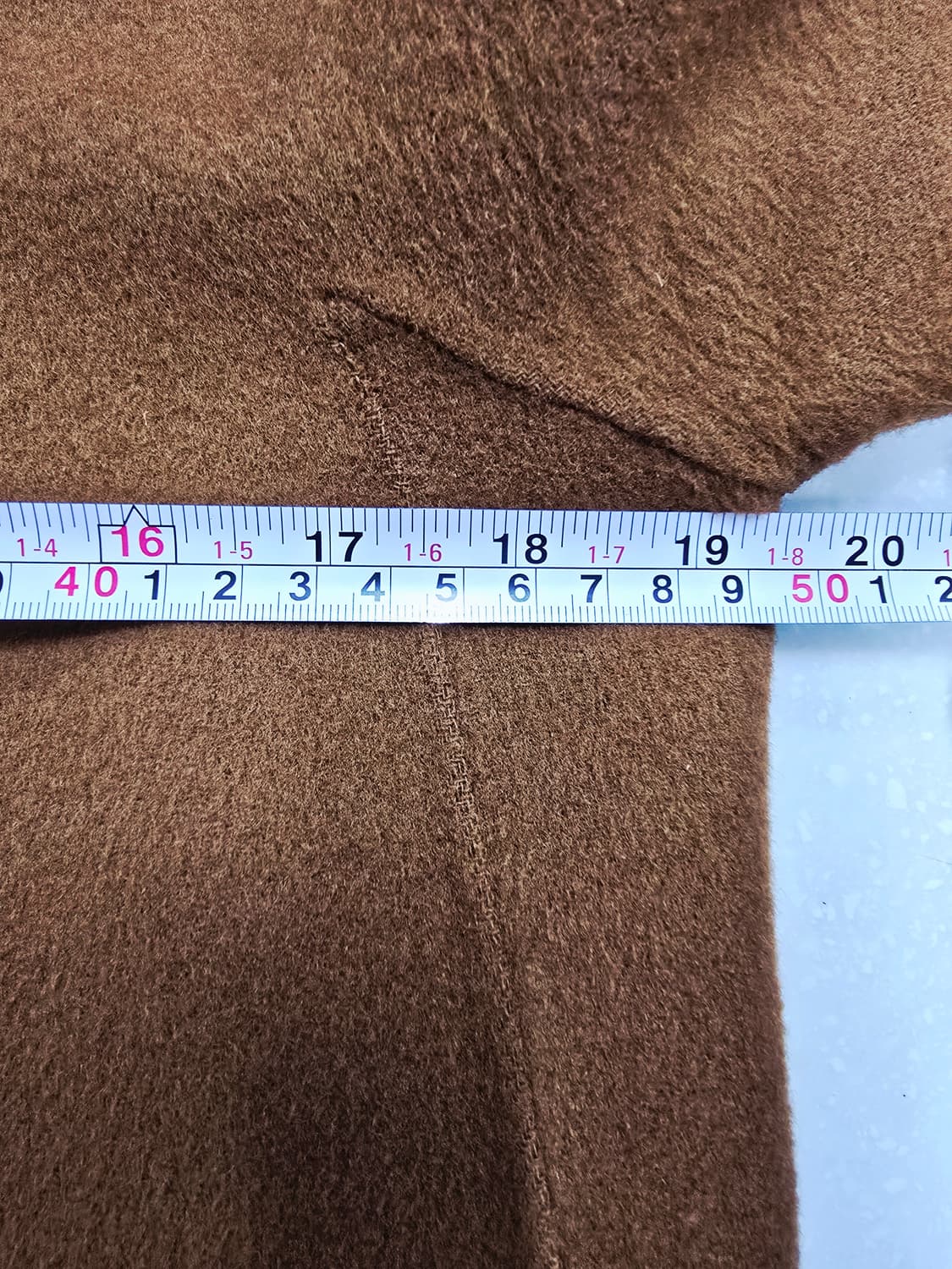 온앤온 브라운 더블 롱코트 양모100% 상품이미지8