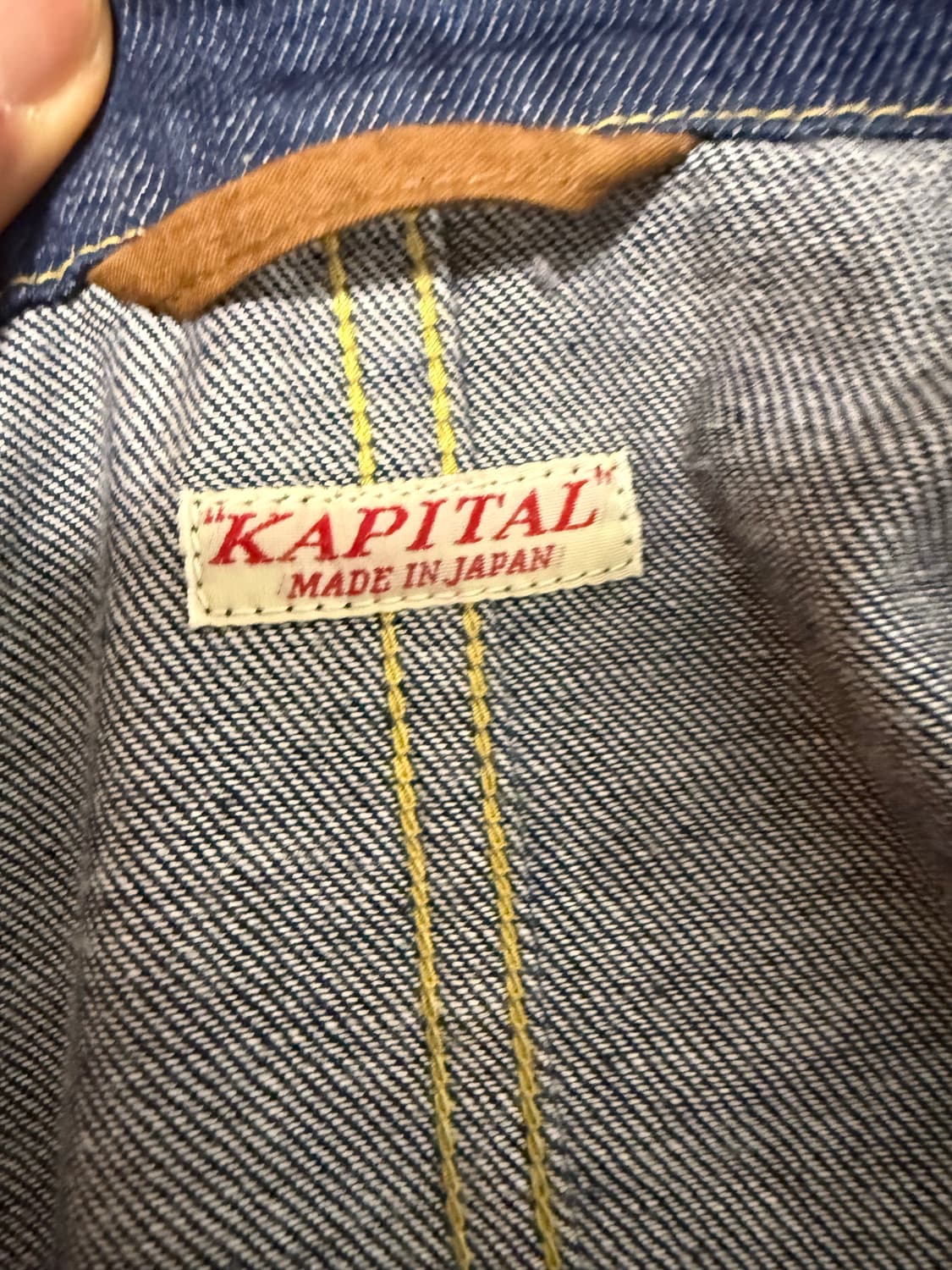 [4,XL] 캐피탈 8온즈 데님 샵 코트 상품이미지5