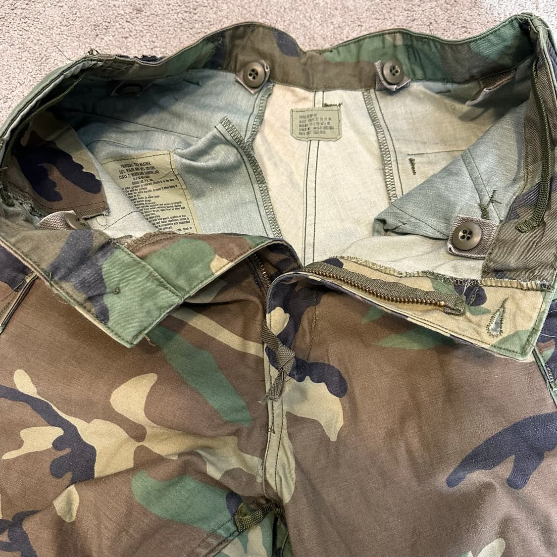 USA 80s M-65 필드 우드랜드 카고 팬츠(32) 상품이미지7