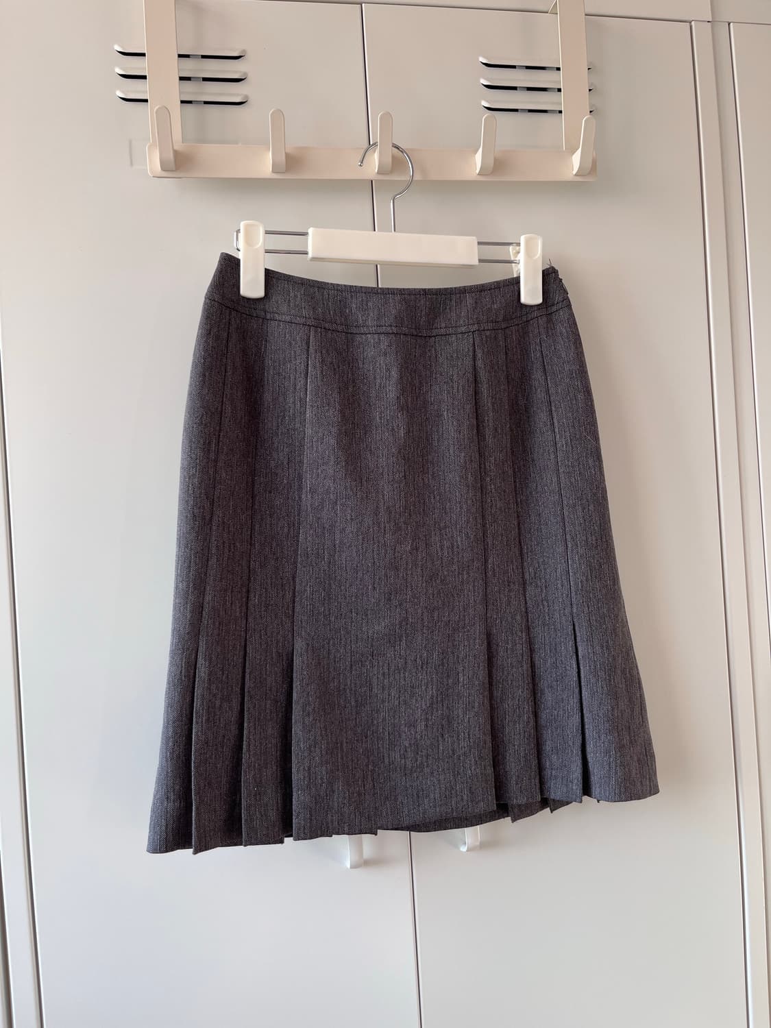 빈티지 핀턱 플리츠 주름 미디스커트 상품이미지2